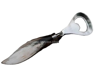 Article artisanal pour ouvre-bouteille de bière et de boisson froide ouvre-bouteille meilleure vente ouvre-bouteille en corne de buffle et de boeuf - Product Image 4
