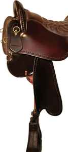 Le dernier arbre en bois de selle de cheval occidental portatif d'équitation avec le matériel en cuir pour des cavaliers - Product Image 3