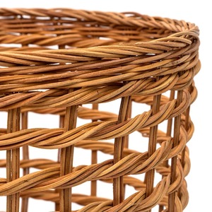 Panier de rangement rond en rotin naturel tressé à la main Artex Green Earth, écologique, moderne, multifonction, fabriqué au Vietnam - Product Image 3