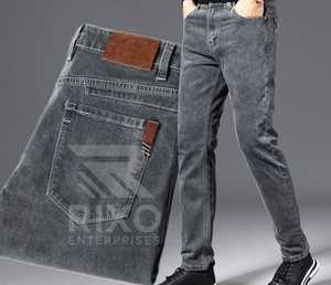 กางเกงยีนส์ทรงตรงผู้ชาย Rixo Enterprises ผ้าฝ้ายเดนิม น้ำหนักเบา แห้งเร็ว ระบายอากาศได้ดี เอวกลาง เหมาะสำหรับใส่ลำลองในฤดูใบไม้ผลิ/ฤดูใบไม้ร่วง - Product Image 2
