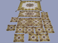 Couverture de table à broderie en filet 4 pièces ensemble de nappes décoratives faites à la main pour les mariages et la décoration intérieure