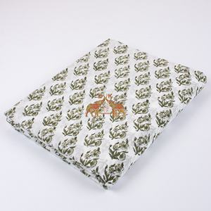 Tissu imprimé floral 100 % coton en gros, impression par blocs sur mesure pour la décoration intérieure, sacs, rideaux, chemises pour garçons - pour filles - Product Image 5