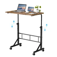 Bureau mobile réglable en hauteur OEM avec roulettes verrouillables, station de travail portable pour ordinateur, tapis de marche actif pour bureau à domicile