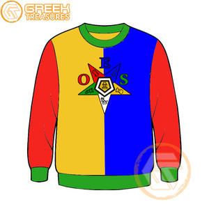 Orden personalizada de la estrella del Este Sudadera bordada de lana de algodón Suéter de alta calidad Ropa griega OES Sudaderas - Product Image 3