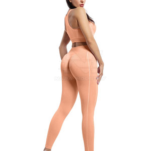 Conjunto de Yoga para Mujer Más Vendido - Conjunto de 2 Piezas de Alta Calidad, Sin Mangas, Transpirable, de Secado Rápido, con Logotipo Frontal Personalizable, Venta al Por Mayor - Product Image 5