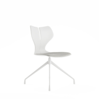 Chaise d'attente en plastique PP KOHO certifiée GREENGUARD, sans accoudoirs, pour réunion et réception, idéale pour les projets d'entreprise
