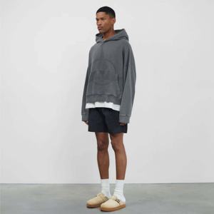 เสื้อจัมเปอร์ผ้าฝ้าย100% มีฮู้ดสำหรับผู้ชายเสื้อสเวตเตอร์แบบสวมหัวมีฮู้ดแขนยาวคอเสื้อลูกเรือออกแบบโลโก้ได้ตามต้องการ - Product Image 5