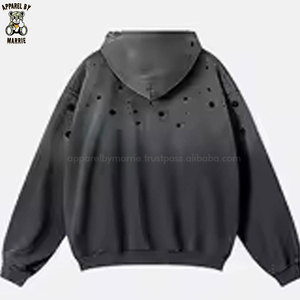 เสื้อฮู้ดดี้แฟชั่นผู้ชายสไตล์ดิสเทรส ทรงหลวม ใส่สบาย เหมาะสำหรับสตรีทสไตล์ กิจกรรมกลางแจ้ง ท่องเที่ยว พักผ่อน และสวมใส่ตามฤดูกาล - Product Image 2