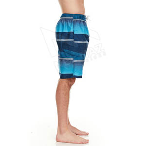 Wholesale <b>Lightweight</b> <b>Men's</b> Beach <b>Shorts</b> Casual Oversized Eco-Friendly Design with Color Contrast - Product Image 3