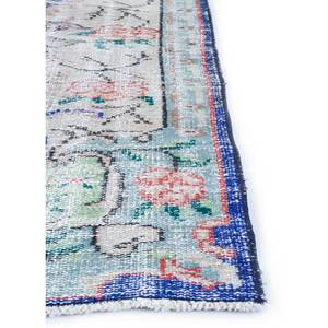 Tapis en laine noué à la main vert vintage, grand rectangle, motif floral et abstrait, pour entrée de maison, salon - Pae-2288 - Product Image 4