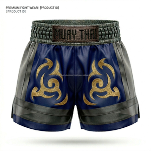 Ropa de Artes Marciales al por Mayor, Pantalones Cortos de Muay Thai y Boxeo, 100% Poliéster Lavado, Transpirable, con Logotipo Personalizado para Clubes de EE. UU. - Product Image 4