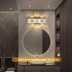 Lámpara de Pared de Cristal de Acero Inoxidable Cromo Oro Lámpara de Cristal K9 Moderna para Decoración de Pared Interior Hogar Baño Lámpara de Pared de Cristal de Lujo - Product Image 5