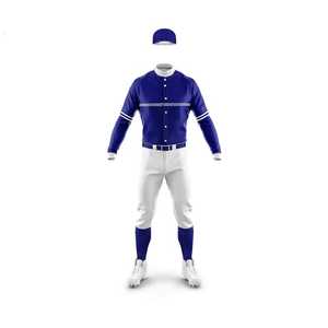 Precio al por mayor de fábrica, conjunto de uniforme de béisbol Unisex para adultos, impresión personalizada, tela transpirable que absorbe la humedad, mangas cortas - Product Image 2
