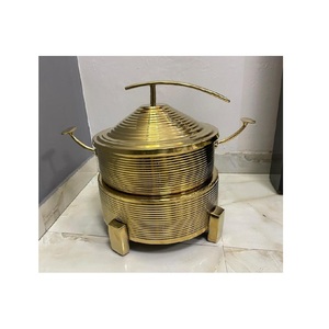 Equipo de catering para fiestas Suministros de lujo para hoteles y restaurantes Platos para servir Buffet Calentador de alimentos usado Pan Plato de frotamiento - Product Image 5