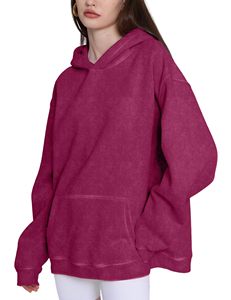 Sudaderas con capucha de lavado ácido de diseño personalizado Mejor Venta caliente Color sólido liso para ropa de Otoño/Invierno - Product Image 3