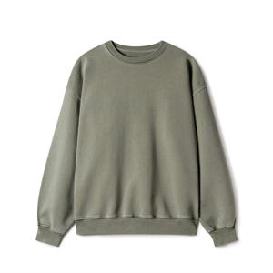 À la mode automne à manches longues basicscotton mélangé col rond sweat en gros Gym coton hommes Streetwear haut tendance - Product Image 1