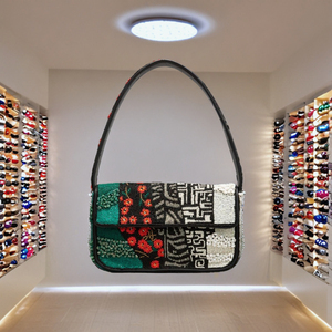 Sac à bandoulière en perles fait main de luxe Mini sac à main brodé floral Femmes élégant Doux Léger Écologique Broderie personnalisée - Product Image 2