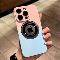 Étui de téléphone rigide sans fil de luxe pour iPhone 14 13 12 11 Pro Max 14 Plus, couleur dégradée magnétique, finition mate
