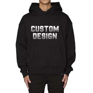 Venta al por mayor Streetwear Heavyweight Hoodie Basics algodón mezclado personalizado bordado Puff impresión Plain hombres hoodies - Product Image 3