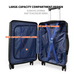 <span class=keywords><strong>Valigia</strong></span> <span class=keywords><strong>Nera</strong></span> Opaca <span class=keywords><strong>Media</strong></span> con Etichetta Privata all'Ingrosso, Bagaglio a Mano con Ruote e Angoli Rinforzati Antiurto - Product Image 5