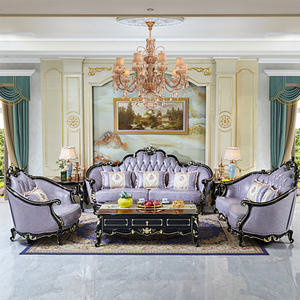 Juego de sofá de madera maciza Suar de caoba de teca Europea clásica para sala de estar, muebles duraderos para Villa de Hotel, apartamentos de Color Natural - Product Image 6