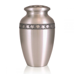 Urnas de cremación de Metal de nuevo diseño moderno de lujo de tamaño personalizado urnas de cremación para adultos humanos funerarios acabado en plata para la mejor calidad - Product Image 4
