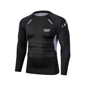 Camisa de compresión para hombre con diseño impreso para entrenamiento de gimnasio y entrenamiento físico Camiseta de compresión atlética para hombre - Product Image 1