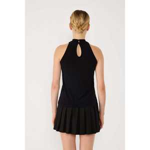 Blusa con cuello halter y detalle de escote bajo - Product Image 5