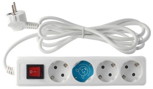 Presa multipla serie Standard con 4 prese e interruttore, 5 metri (GSC 00000794) - Product Image 1