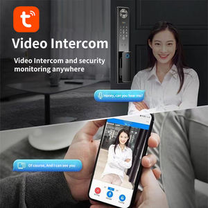 قفل ذكي من سبائك الألومنيوم يتحكم به عبر تطبيق Tuya السحابي، مناسب للأبواب 60-68 ملم، قفل ذكي رقمي مع واي فاي وتقنية التعرف على الوجه ثلاثي الأبعاد وبصمة الكف - Product Image 5