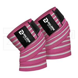 Custom Logo Fitness Safety <b>Knee</b> Wraps <b>Compression</b> Weightlifting Powerlifting Squats Bodybuilding <b>Knee</b> Lifting Wrap - Product Image 6