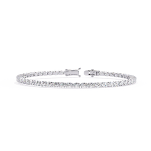 Real Oval Lab Grown Diamond <b>Bangle</b> Tennis <b>Bracelet</b> Hip Hip Iced Out High Sparkle Silver Rhodium Plated Anniversary Jewelry India - Product Image 2