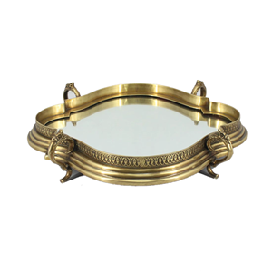Hot Sale Luxury Excellent <b>Metal</b> Restaurant Decorative <b>Mirror</b> And Brass Serving Trays Housewarming Gifts - Product Image 1