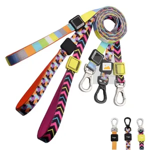 Best Quality Factory direct polyester dog collar and leash Sublimation Custom Design dog harness printed logo pet cat harness