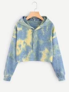 Sweat-shirt à capuche tie-dye pour femme de qualité supérieure, logo personnalisé brodé ou imprimé, vente en gros, pour l'hiver - Product Image 4