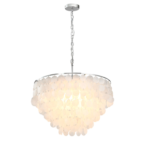Nordic Classic Round Multi-layer Mother Pearl Hanging Chandelier Wholesale Modern Capiz <strong>Shell</strong> LED Ceiling <strong>Light</strong> for Bathroom - Product Image 2