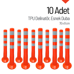 Delinator Grid 70x8 cm TPU 10'lu Esnek Duba Produits d'avertissement routier - Product Image 2