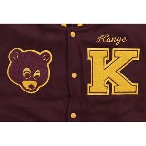 Veste universitaire en cuir jaune avec corps brun, logo personnalisé OEM, broderie, baseball universitaire, veste universitaire pour homme - Product Image 4