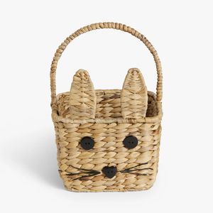 Decorative Kids <b>Baskets</b> <b>for</b> Easter Water Hyacinth Bunny Storage <b>Basket</b> Nursery Room Kid Toy Storage <b>Basket</b> Made in Vietnam - Product Image 6