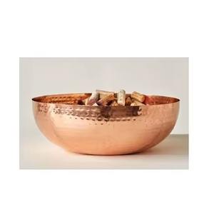 Tazón Decorativo para Servir con Acabado en Cobre para Uso Doméstico y Vajilla de Mesa, Tazón Redondo para Servir Ensaladas - Product Image 1