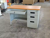Table d'ordinateur en acier à vente chaude Table en métal au design moderne pour bureau à domicile avec armoires à tiroirs