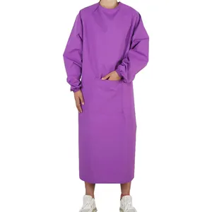 Pur coton hôpital gommages uniforme vêtements de travail chirurgicaux tenue à manches longues pour médecins et infirmières vêtements de travail en tissu tricoté - Product Image 1