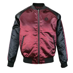 Chaqueta Bomber de satén icónica de estilo callejero 2025 con cuello levantado y logotipo frontal que reina en este aspecto de moda - Product Image 1
