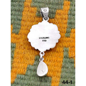 Pendentif Turquoise Fait Main du Sud-Ouest avec Technologie d'Encadrement en Argent Sterling Golden Hill Palomino - Product Image 4
