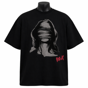 Camiseta Gráfica Negra Oversize Personalizada para Hombre, de Algodón Premium, Ajuste Holgado, Moda Urbana, Venta al por Mayor, Camiseta Estampada para Hombre - Product Image 1