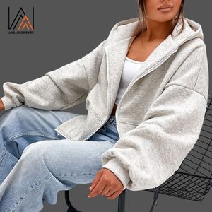 Sudadera gótica de seda impermeable de gran tamaño para mujer, capucha antiarrugas estampada, bolsillo frontal para invierno, Otoño, ropa de calle informal - Product Image 4