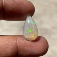 Opale synthétique éthiopienne de laboratoire, cabochon multi-feu, matériau diamanté, perle en forme de cœur, pour la fabrication de bijoux, quartz blanc 6.40