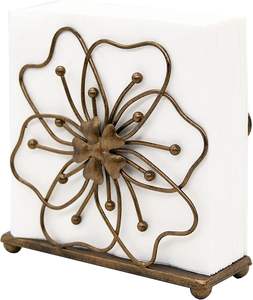 Servilletero de Metal Dorado con Forma de Flor, Elegante Accesorio de Mesa para el Hogar, Eventos, Fiestas y Regalos, Procedente de la India - Product Image 2