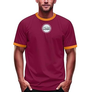 Mens T Shirt Crew Neck Soft Fitted Ringer Tee Vintage Ringer Tee T Shirt - Product Image 5