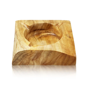 Cendrier en bois naturel de conception classique de haute qualité cendrier en bois irrégulier de vente chaude pour l'usage de fumer - Product Image 3